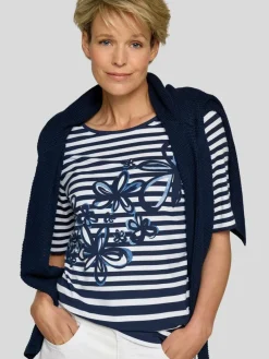 RABE Shirts & Tops*Damen T-Shirt blau gestreift