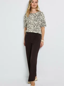 Street One Shirts & Tops*Damen T-Shirt beige schoko gemustert