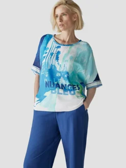 LCMT Shirts & Tops*Damen T-Shirt blau gemustert