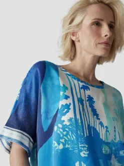 LCMT Shirts & Tops*Damen T-Shirt blau gemustert