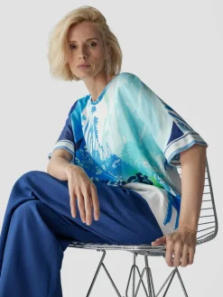 LCMT Shirts & Tops*Damen T-Shirt blau gemustert