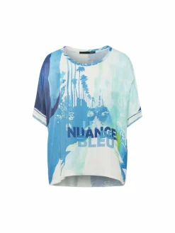 LCMT Shirts & Tops*Damen T-Shirt blau gemustert