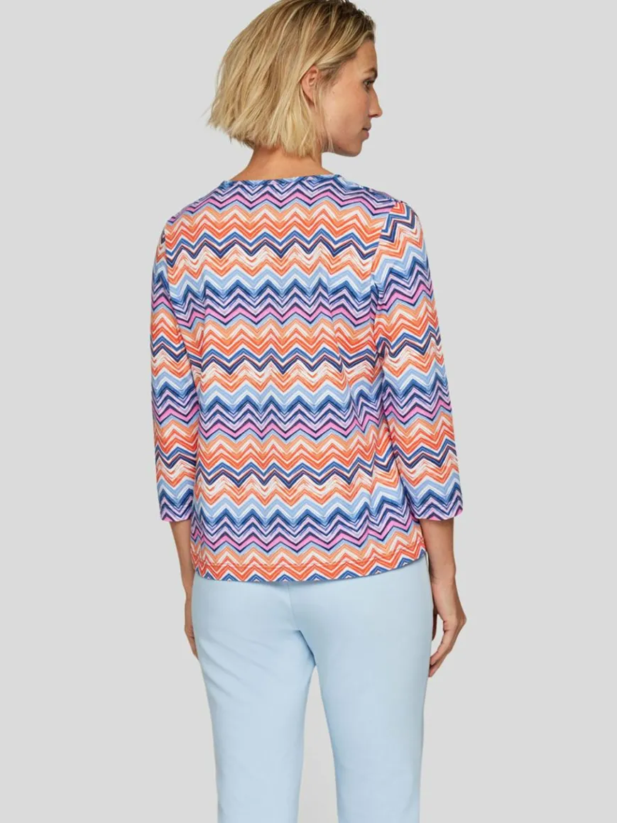 RABE Shirts & Tops*Damen T-Shirt blau gemustert