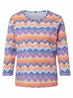 RABE Shirts & Tops*Damen T-Shirt blau gemustert
