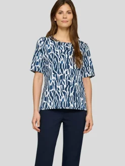 RABE Shirts & Tops*Damen T-Shirt blau gemustert