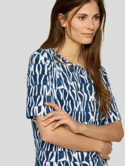 RABE Shirts & Tops*Damen T-Shirt blau gemustert