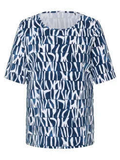 RABE Shirts & Tops*Damen T-Shirt blau gemustert