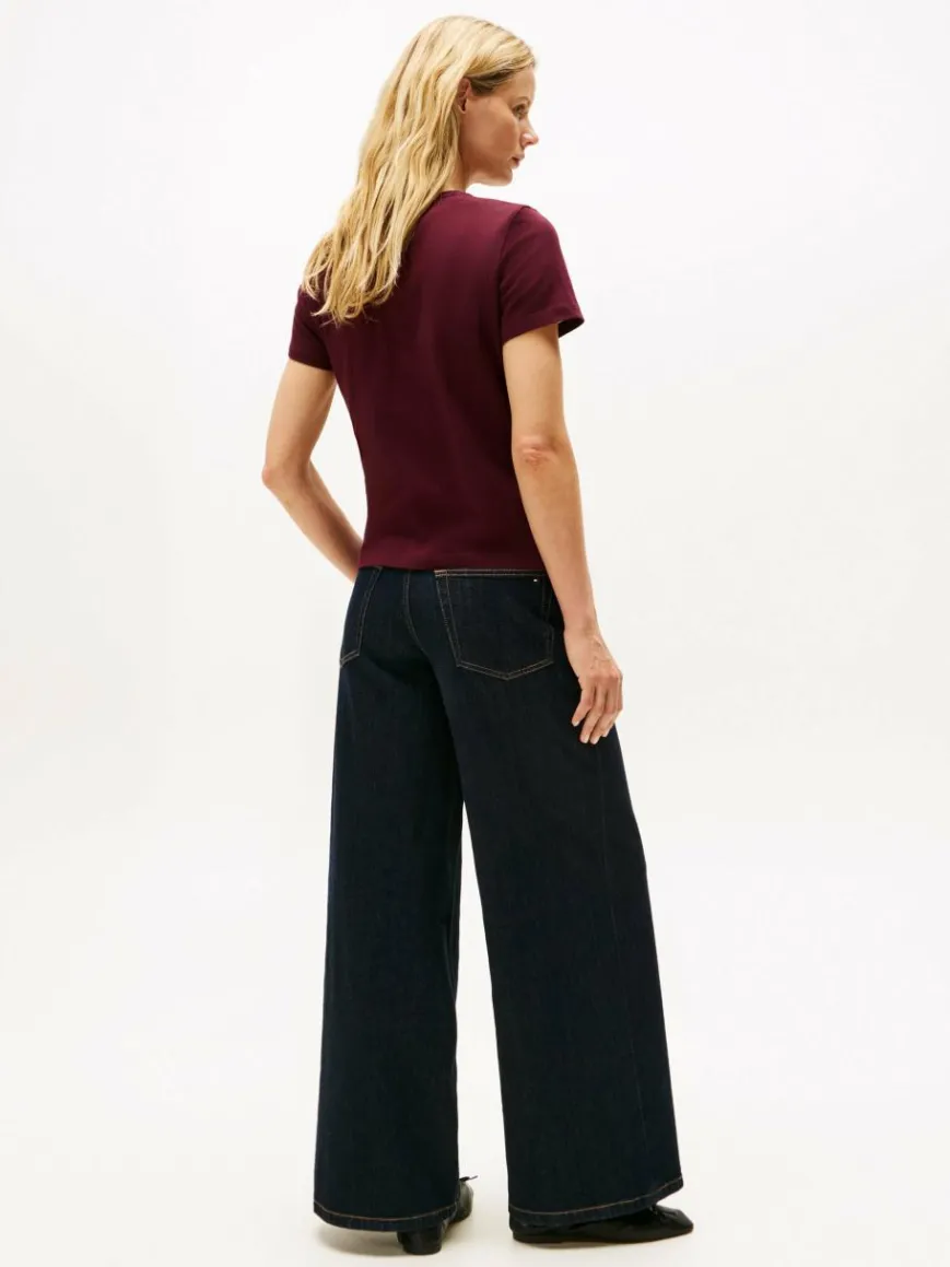 Tommy Hilfiger Shirts & Tops*Damen T-Shirt aubergine uni