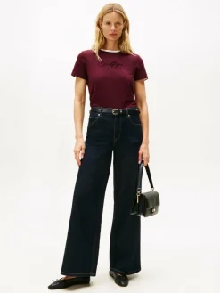 Tommy Hilfiger Shirts & Tops*Damen T-Shirt aubergine uni