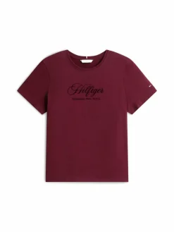 Tommy Hilfiger Shirts & Tops*Damen T-Shirt aubergine uni