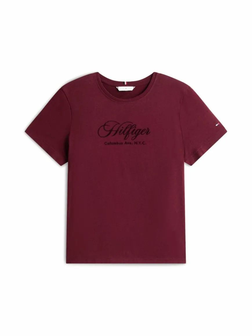 Tommy Hilfiger Shirts & Tops*Damen T-Shirt aubergine uni