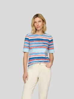 RABE Shirts & Tops*Damen T-Shirt orange gemustert