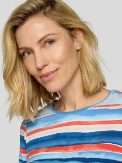 RABE Shirts & Tops*Damen T-Shirt orange gemustert