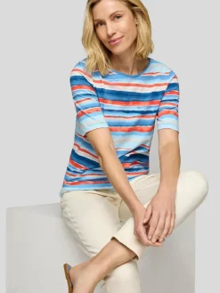 RABE Shirts & Tops*Damen T-Shirt orange gemustert