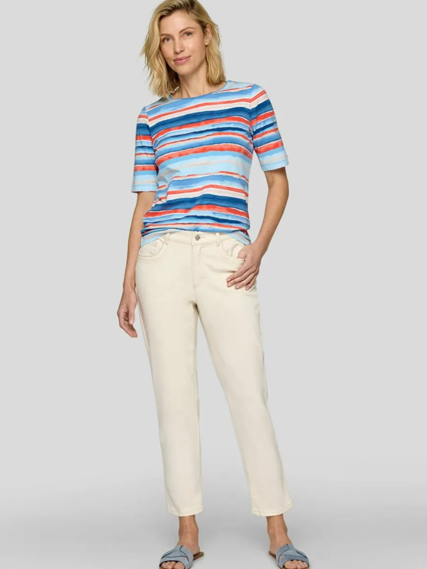 RABE Shirts & Tops*Damen T-Shirt orange gemustert