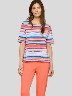 RABE Shirts & Tops*Damen T-Shirt blau gemustert