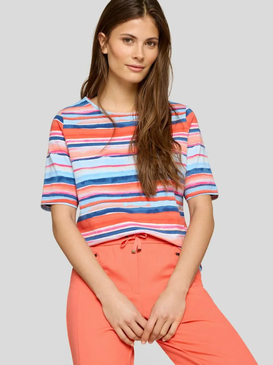 RABE Shirts & Tops*Damen T-Shirt blau gemustert