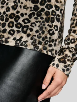 Marc Cain Shirts & Tops*Damen T-Shirt beige bedruckt