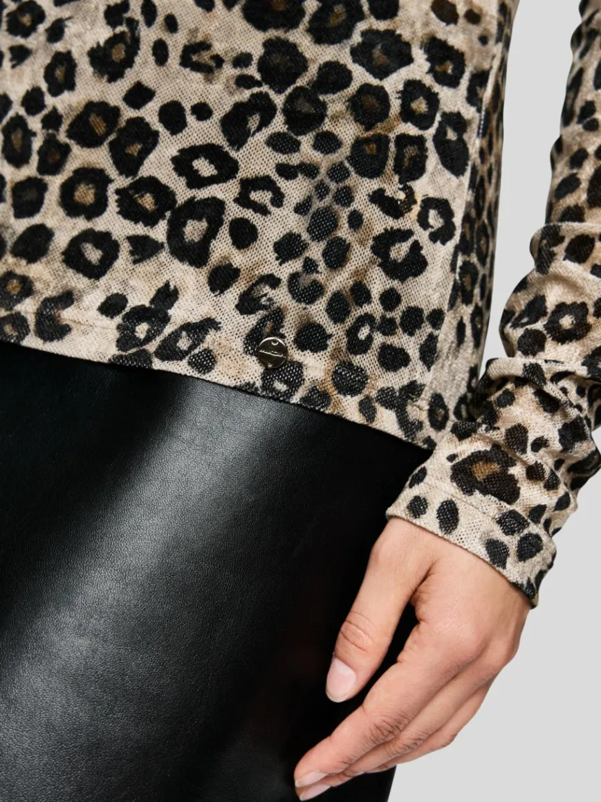 Marc Cain Shirts & Tops*Damen T-Shirt beige bedruckt