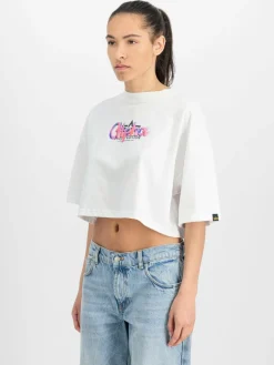 Alpha Industries Shirts & Tops*Damen T-Shirt weiß uni