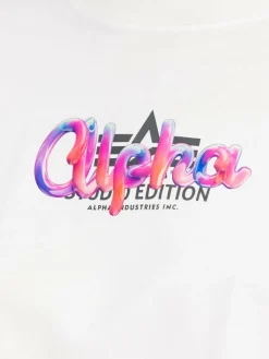 Alpha Industries Shirts & Tops*Damen T-Shirt weiß uni