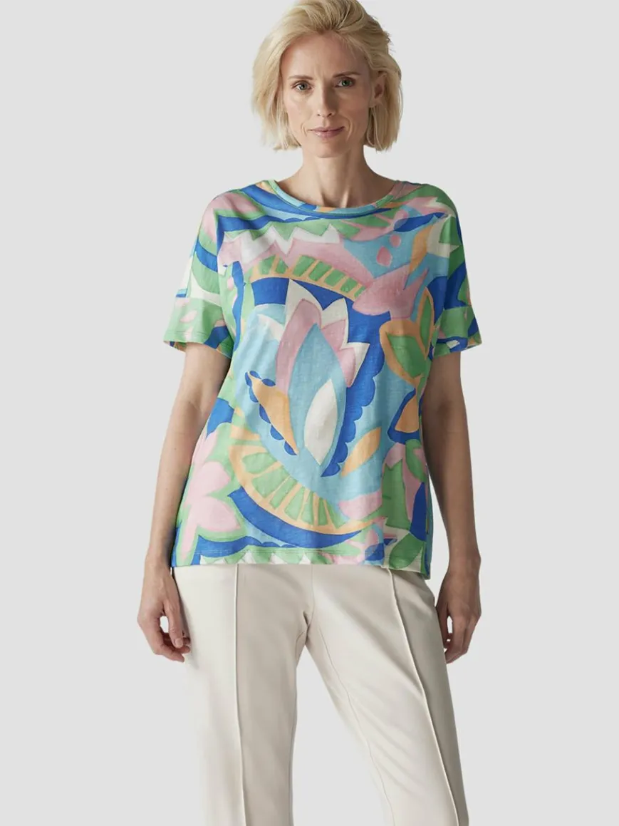 LCMT Shirts & Tops*Damen T-Shirt grün gemustert