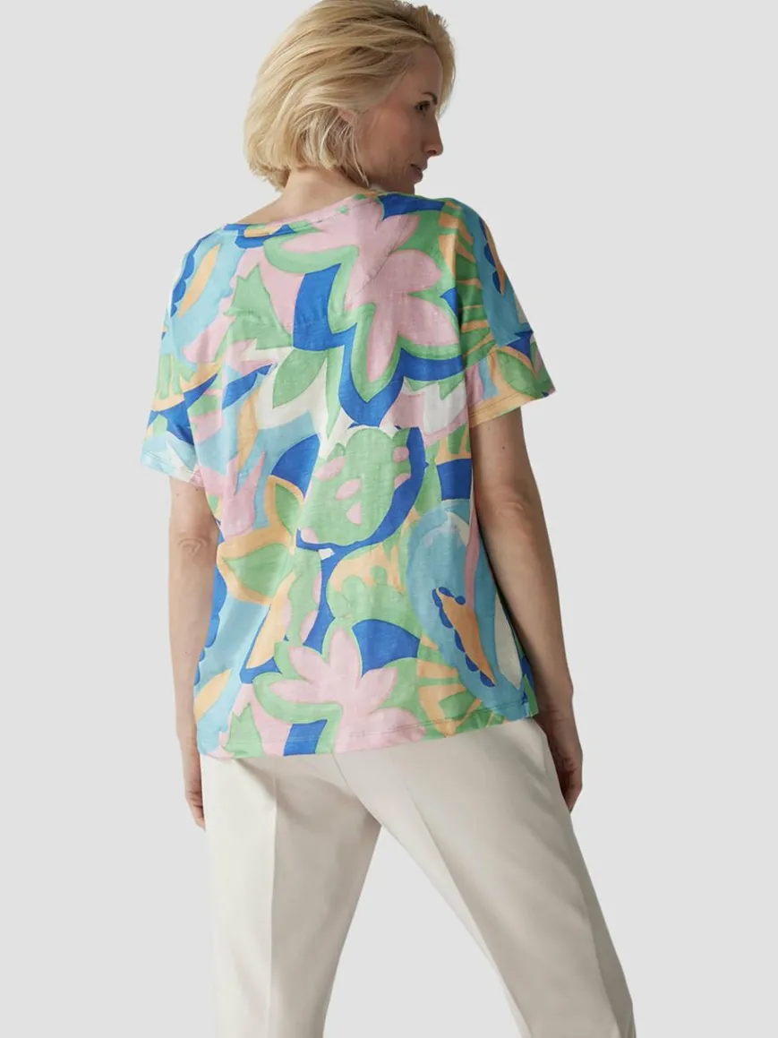 LCMT Shirts & Tops*Damen T-Shirt grün gemustert