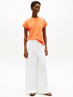 Tommy Hilfiger Shirts & Tops*Damen T-Shirt orange uni