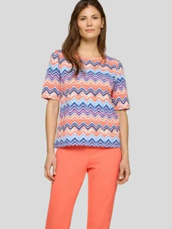 RABE Shirts & Tops*Damen T-Shirt blau gemustert