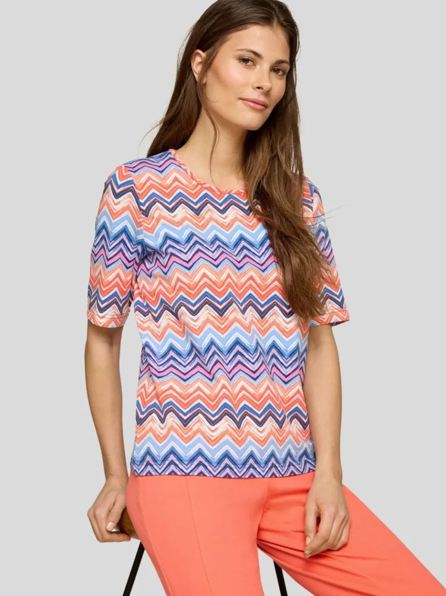 RABE Shirts & Tops*Damen T-Shirt blau gemustert