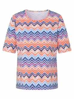 RABE Shirts & Tops*Damen T-Shirt blau gemustert