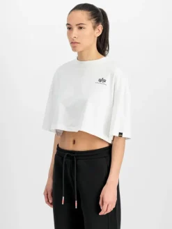 Alpha Industries Shirts & Tops*Damen T-Shirt weiß uni