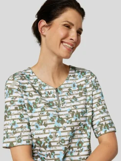 RABE Shirts & Tops*Damen T-Shirt grün gemustert