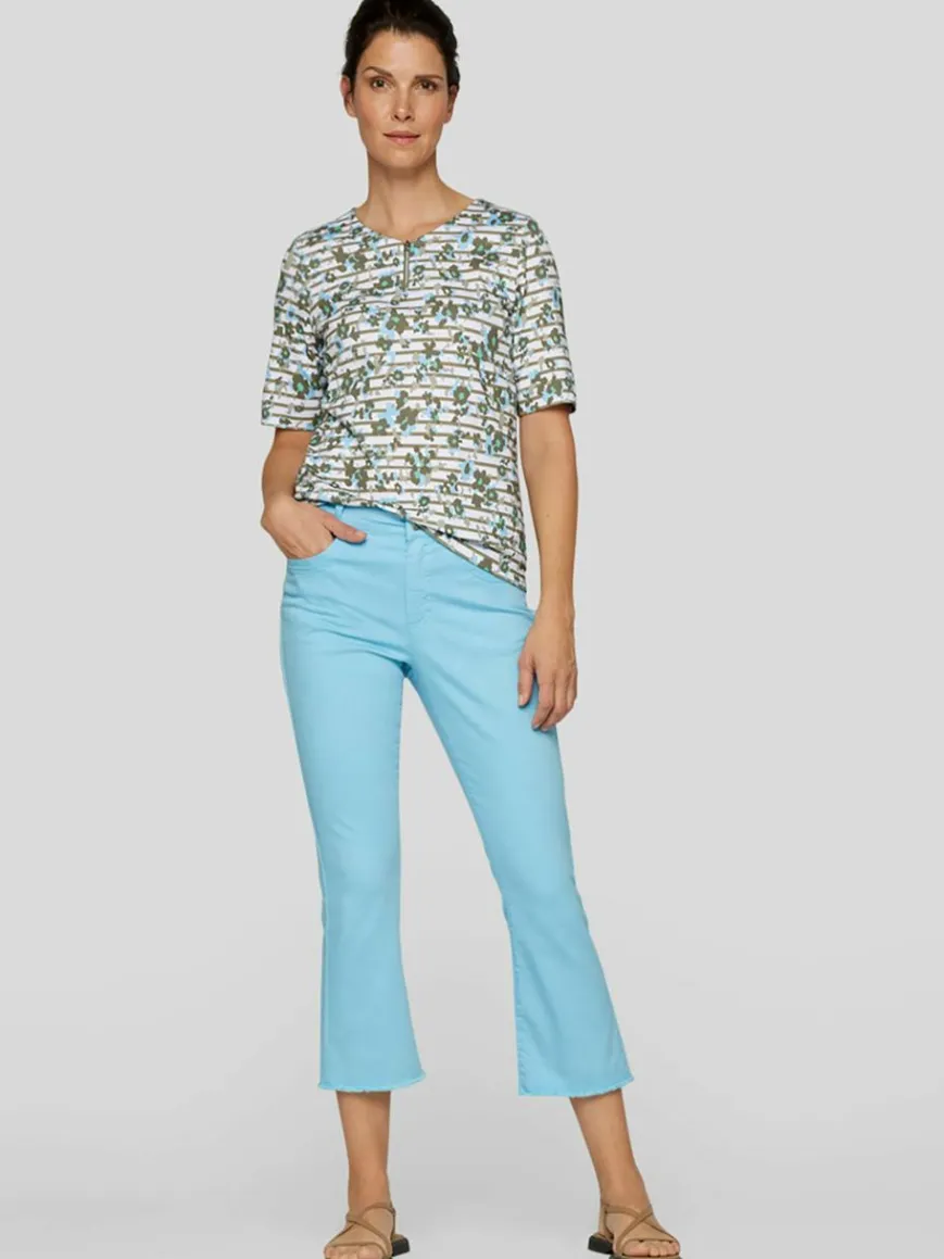 RABE Shirts & Tops*Damen T-Shirt grün gemustert