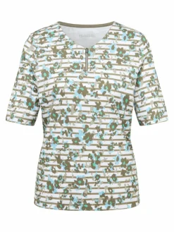 RABE Shirts & Tops*Damen T-Shirt grün gemustert