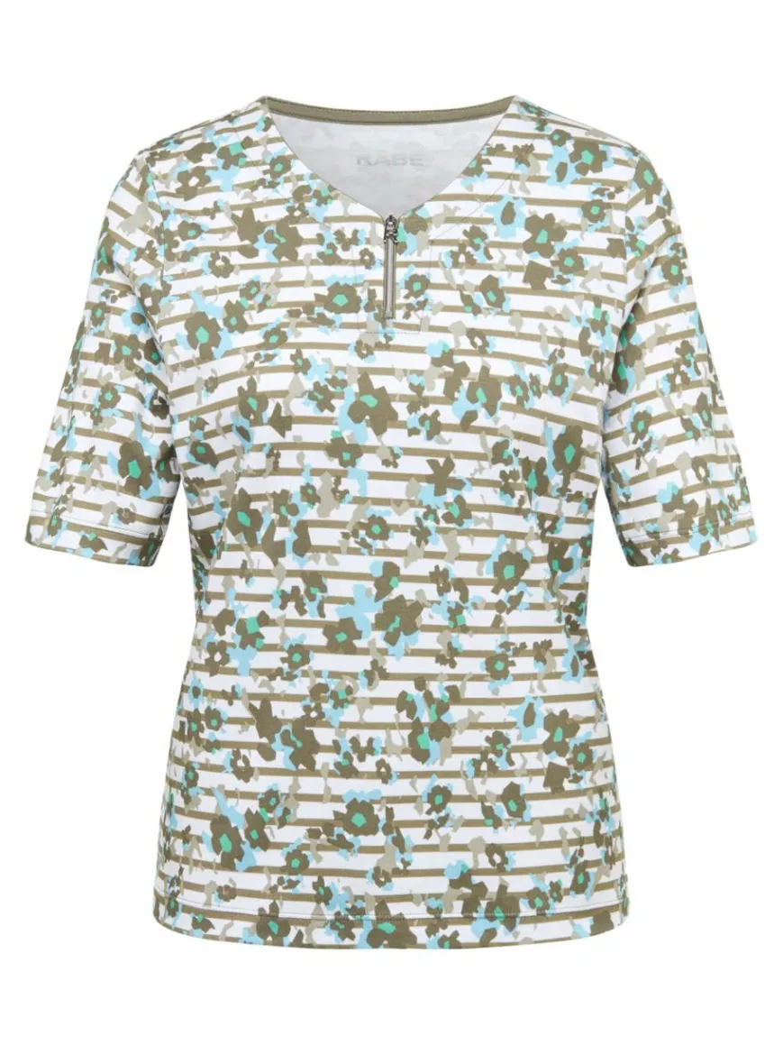 RABE Shirts & Tops*Damen T-Shirt grün gemustert