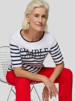 RABE Shirts & Tops*Damen T-Shirt blau gestreift