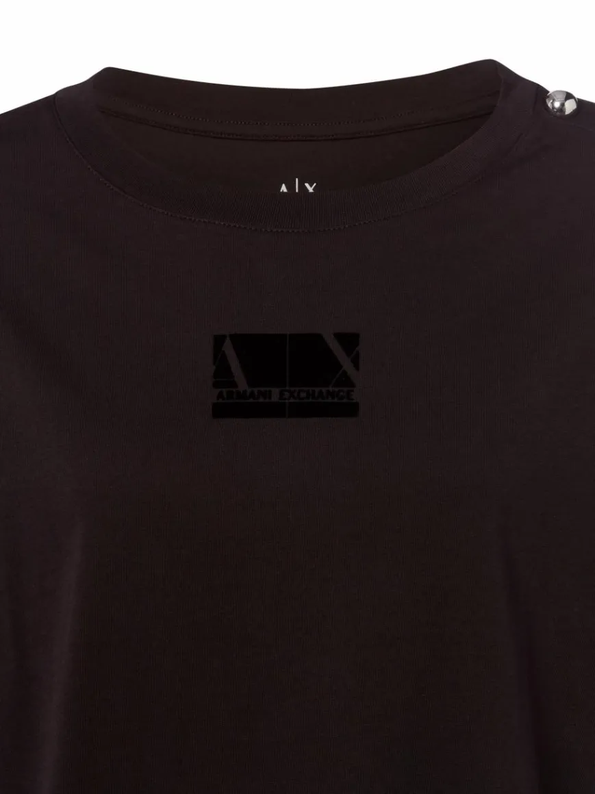 Armani Exchange Shirts & Tops*Damen T-Shirt schwarz uni