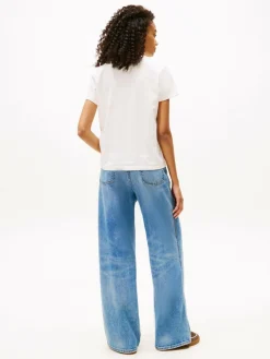 Tommy Jeans Shirts & Tops*Damen T-Shirt ecru uni