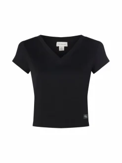 Calvin Klein Jeans Shirts & Tops*Damen T-Shirt schwarz uni