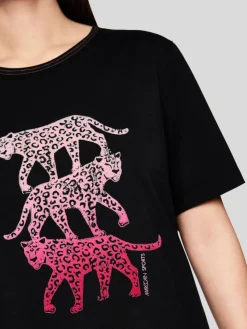 Marc Cain Shirts & Tops*Damen T-Shirt schwarz bedruckt