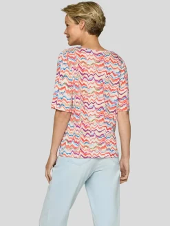 RABE Shirts & Tops*Damen T-Shirt orange gemustert