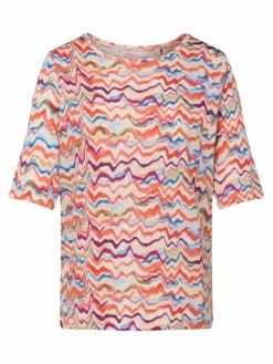 RABE Shirts & Tops*Damen T-Shirt orange gemustert