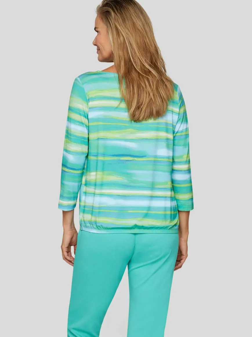 RABE Shirts & Tops*Damen T-Shirt grün gestreift