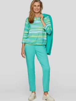 RABE Shirts & Tops*Damen T-Shirt grün gestreift