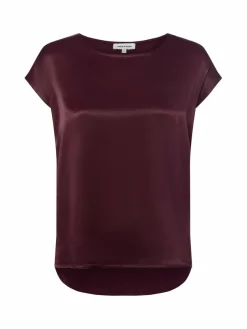 More & More Shirts & Tops*Damen T-Shirt aubergine uni