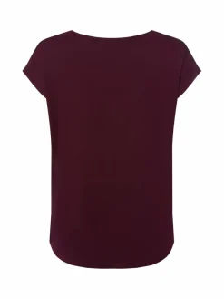 More & More Shirts & Tops*Damen T-Shirt aubergine uni