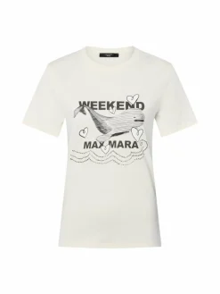 Weekend Max Mara Shirts & Tops*Damen T-Shirt - Guglia ecru bedruckt