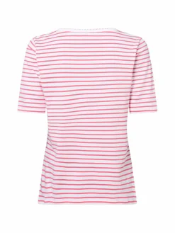 Olsen Shirts & Tops*Damen T-Shirt - Hannah weiß pink gestreift