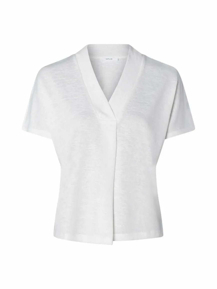 Opus Shirts & Tops*Damen T-Shirt - Sanze ecru uni
